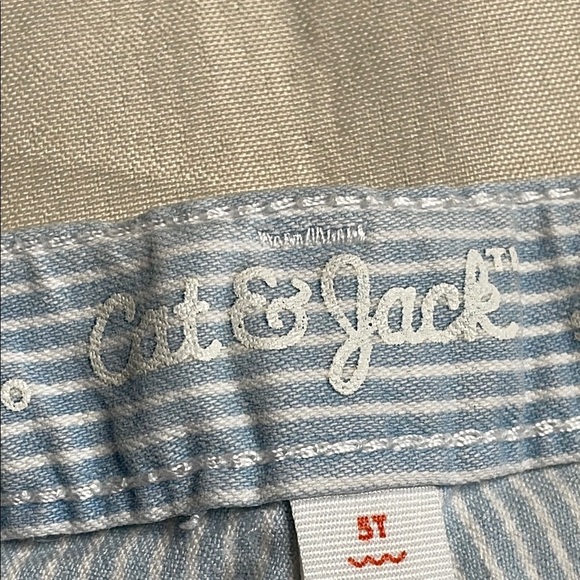 CAT & JACK Light Blue Striped Denim Shorts - Picture 7 of 11